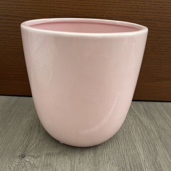 Pink Face Planter with Gold Accents 6inches - Picture 6 of 8